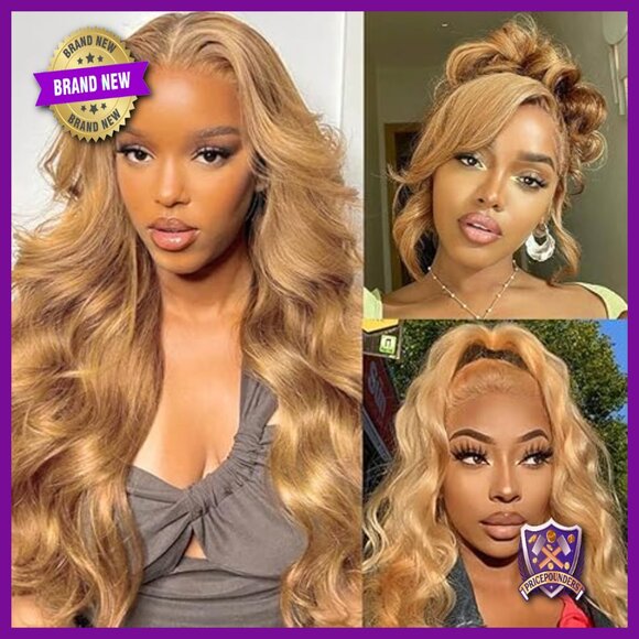 28 Inch Human Hair Lace Front Wig 180% Density Body Wave Glueless